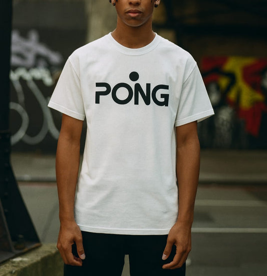 T-Shirt Estampa "PONG." Minimalista